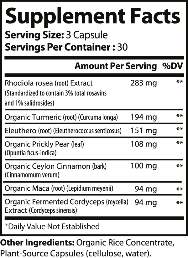 Premium Adaptogen Herb Botanicals-Pure Natural Balance